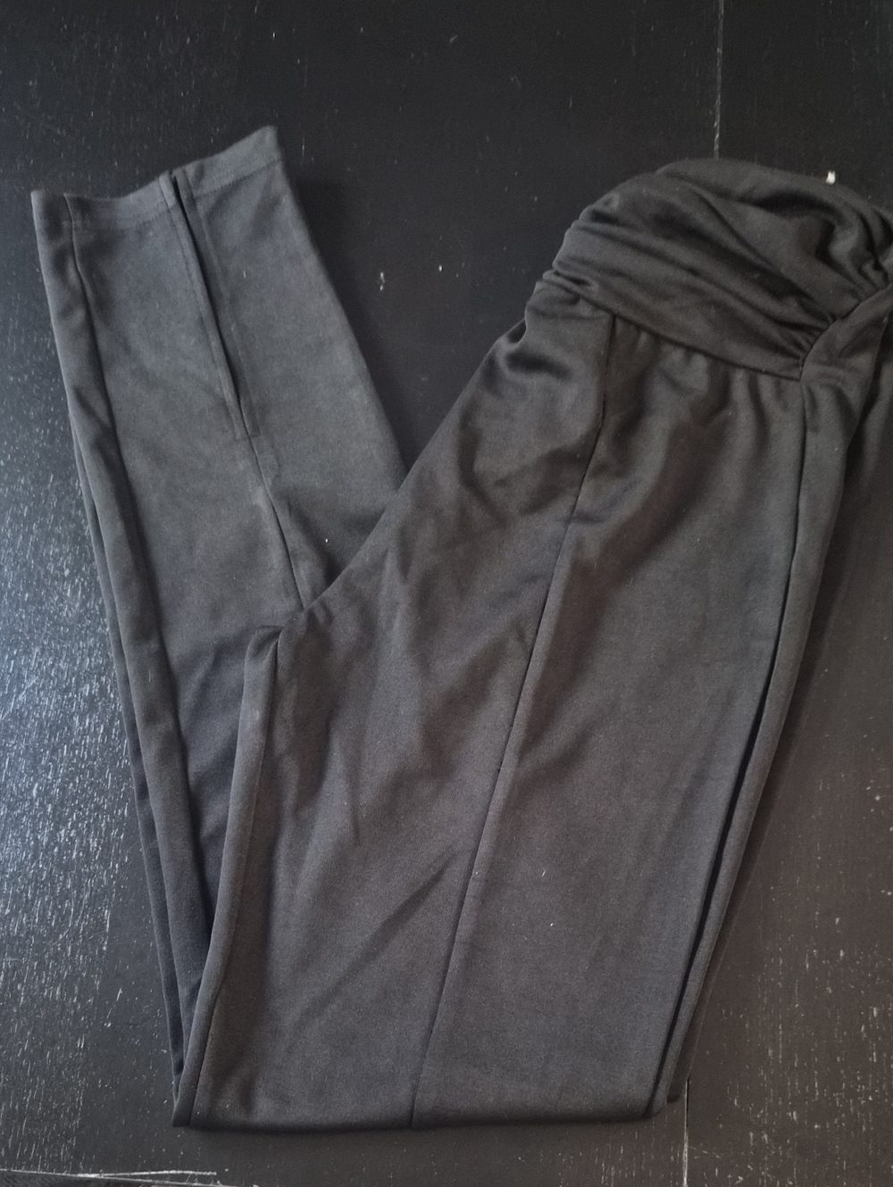 SHEIN Black Fold-Over Panel Kids Leggings